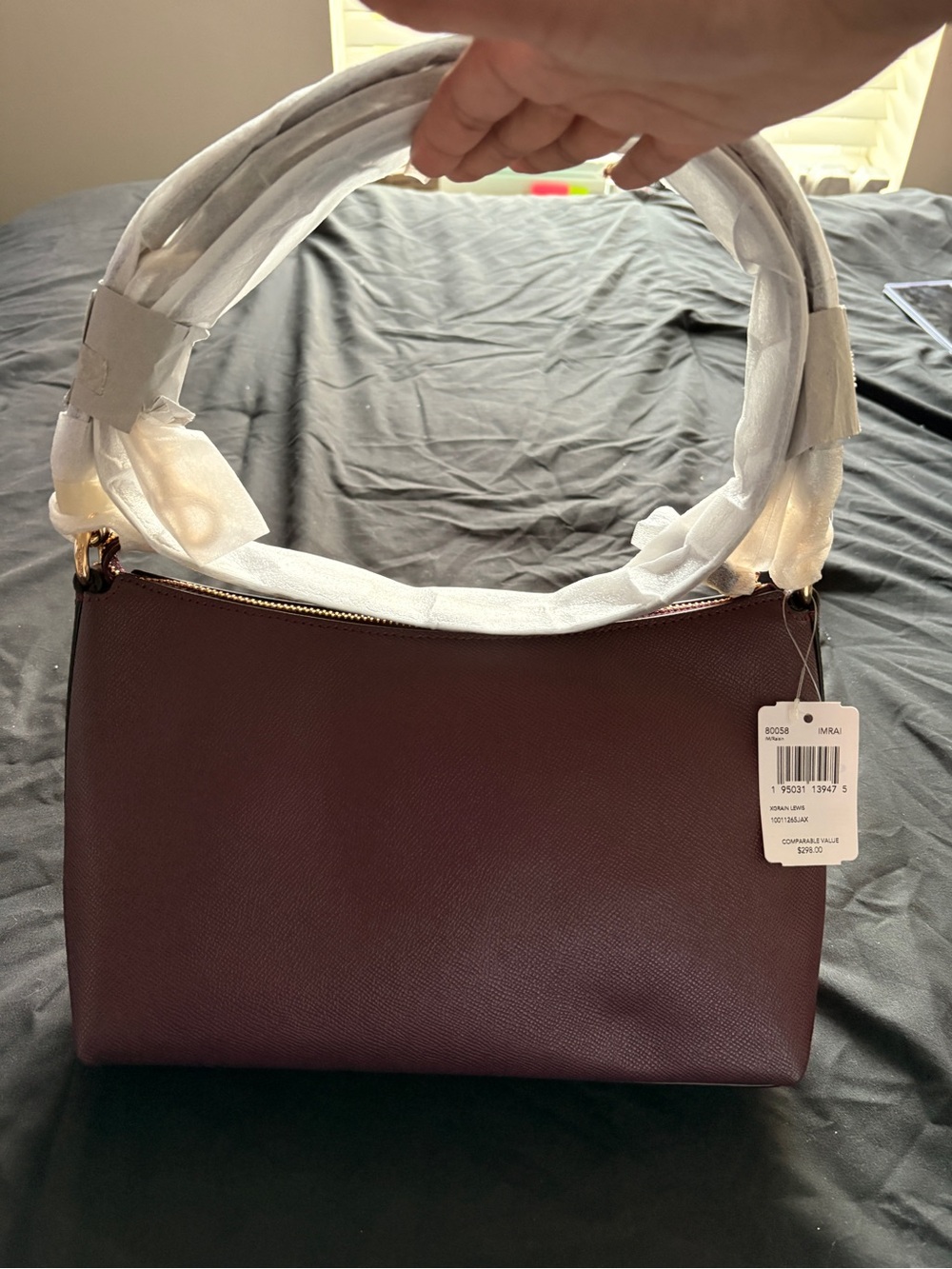Coach Lewis Crossbody/ Shoulder Bag - Rasin with Gold Hardware - Picture 4 of 7